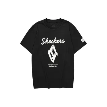 Skechers T Shirt Unisex Carbon Black