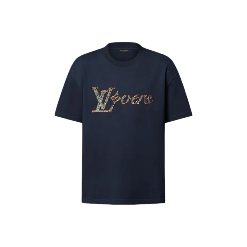 LOUIS VUITTON Lv Vers Embellished Short Sleeved T Shirt-0