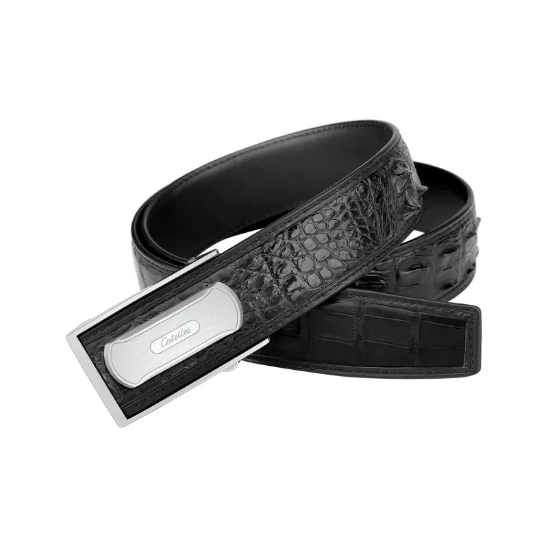 CATELLES Crocodile Leather Belts Men's 3.8cm-2