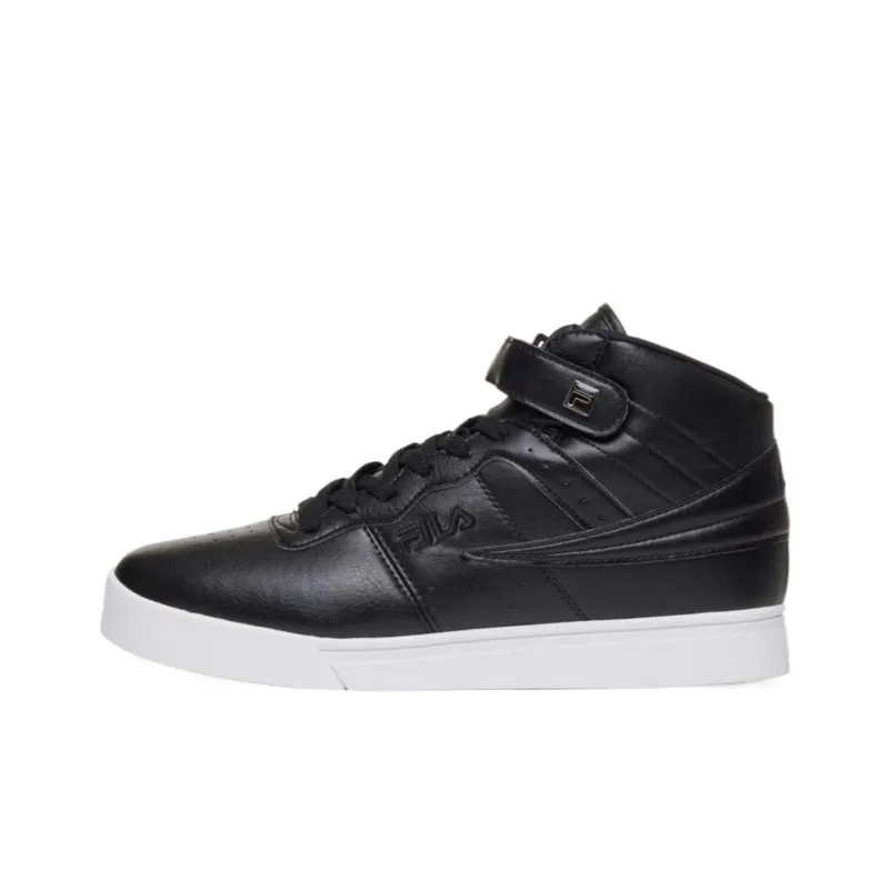 FILA VULC 13 DISTRESS High Top Skateboard Shoes Men's Black White-0