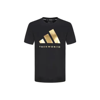 Adidas T Shirt Unisex Black Gold