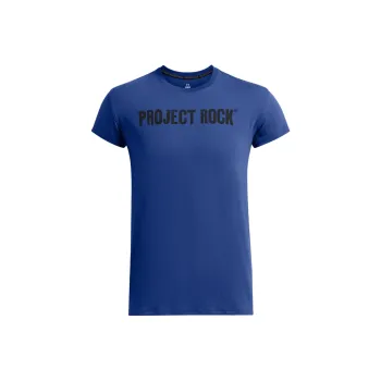 Under Armour ProjectRock Hard At Work T Shirt Men's Tech Blue/Black