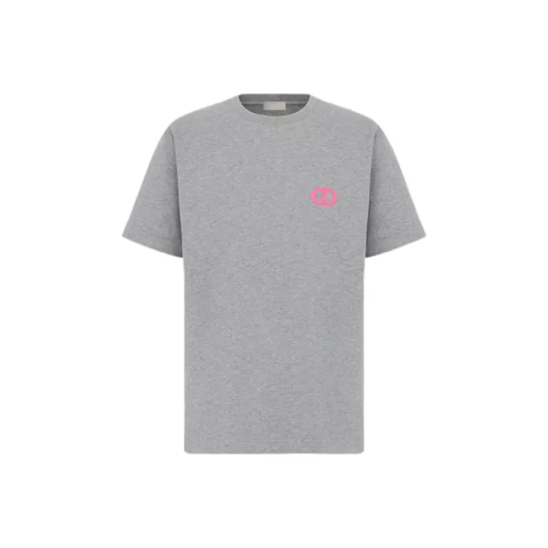 DIOR Logo Embroidered Crewneck T Shirt-0