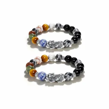 TANGSHU Map Stone Wealth And Good Luck Beaded Bracelet Unisex