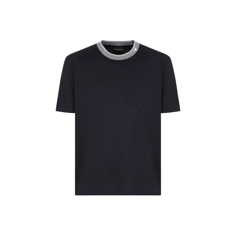EMPORIO ARMANI Asv Jersey T shirt With Trimmed Crew Neck-0