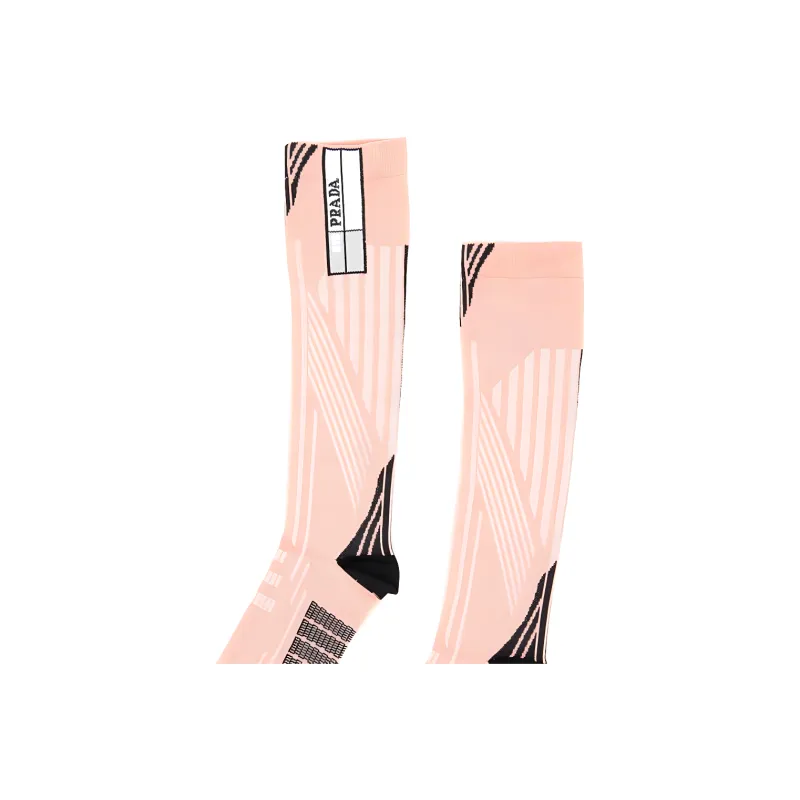PRADA FW21 Knee-High Socks Men's 1 Pack Pink-2