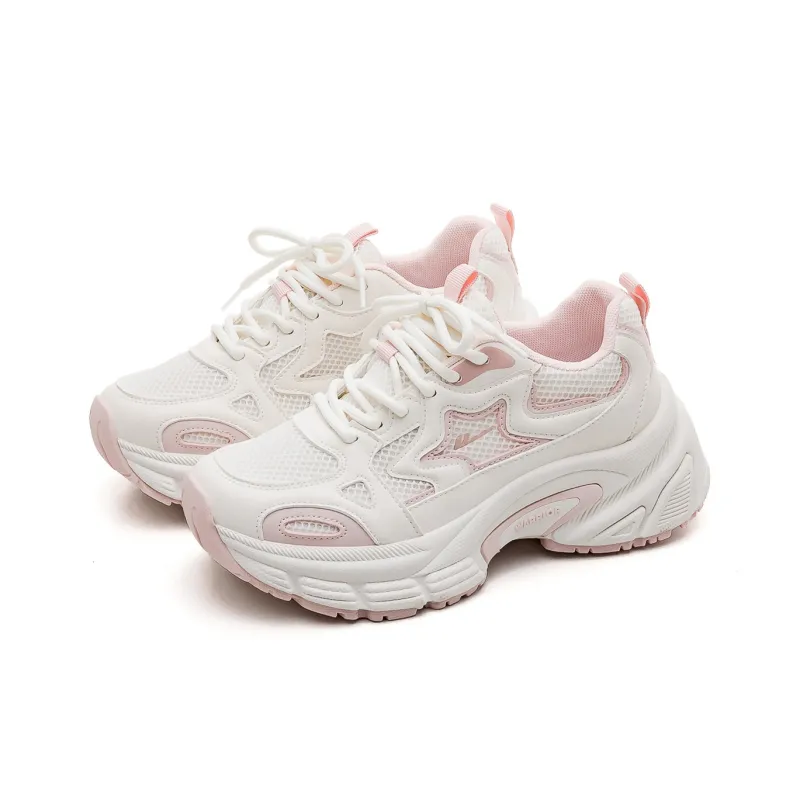 Warrior Wear Resistant Breathable Height Increasing Low Top Chunky Sneakers Women's-3