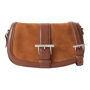 Alexander McQueen Cow Leather Saddle Bag, Shoulder Bag Women's Brown