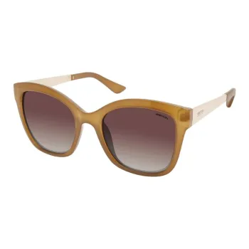 KENNETH COLE Injection Molded Irregular Shape Sunglasses Unisex Brown
