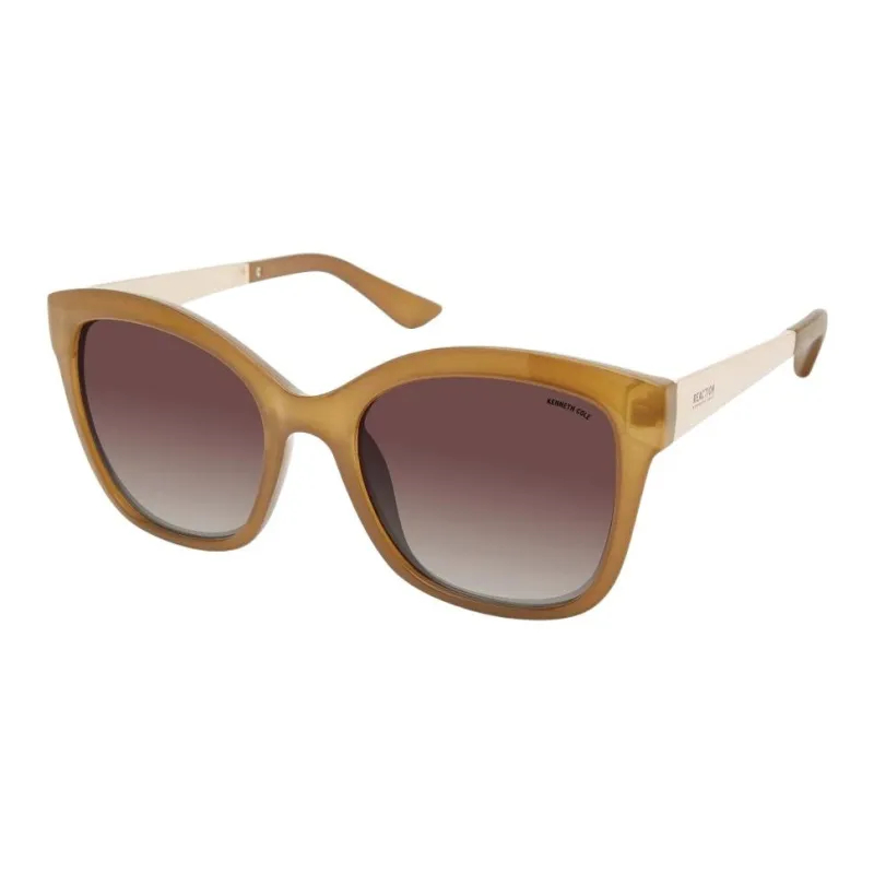 KENNETH COLE Injection Molded Irregular Shape Sunglasses Unisex Brown-0