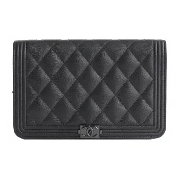 CHANEL Leboy Cow Leather Shoulder Bag, Crossbody Bag Women's Black