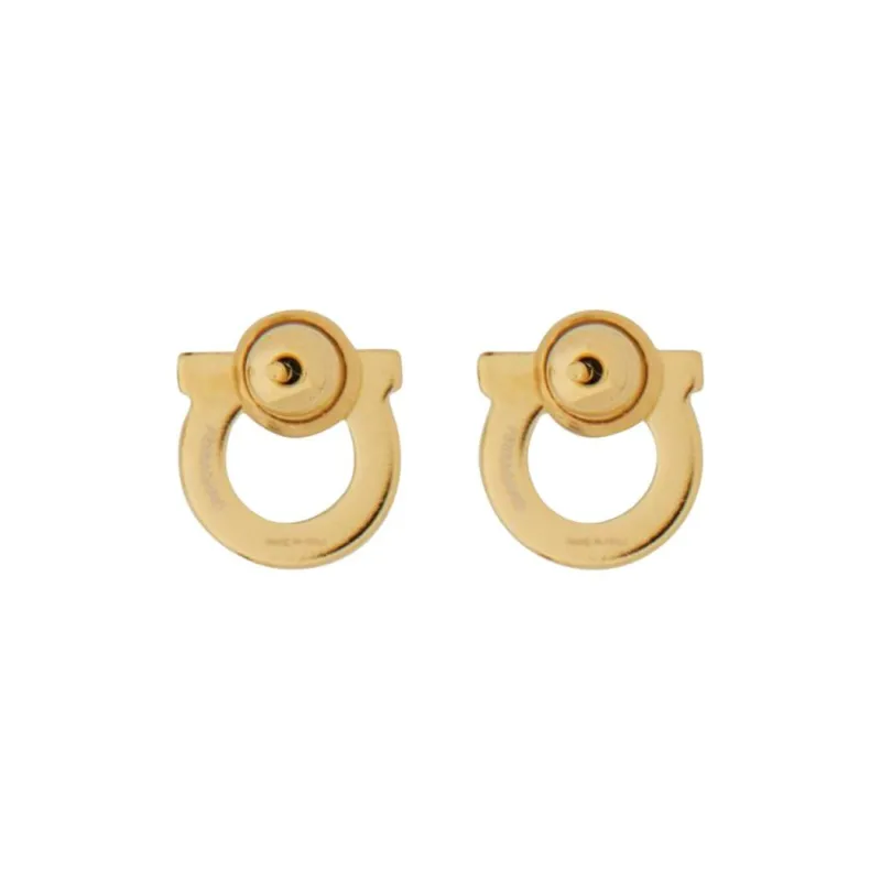 Ferragamo Gancini Embellished Earrings-1