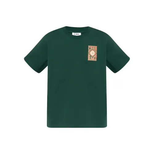 CASABLANCA Gothic Stacked Logo Screen Printed T Shirt