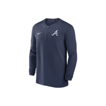 Nike Atlanta Braves Authentic Collection Game Time Men's Nike Dri FIT Mlb 1/2 Zip Long Sleeve Top