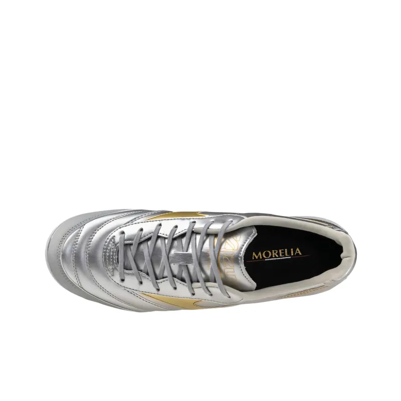 Mizuno MORELIA SALA Slip Resistant Soccer Shoes Unisex Gold Silver-1