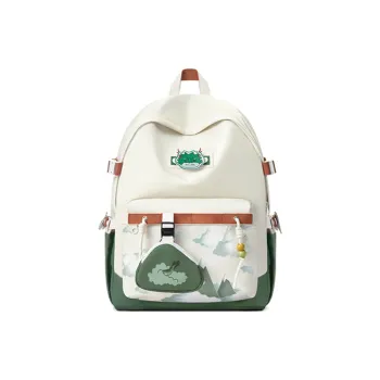 MR.ACE HOMME Polyester Backpack Large Size Unisex Auspicious Clouds Green
