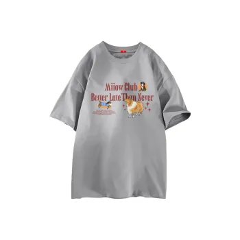 MIIOW Trend Party Series T Shirt Unisex Light Gray