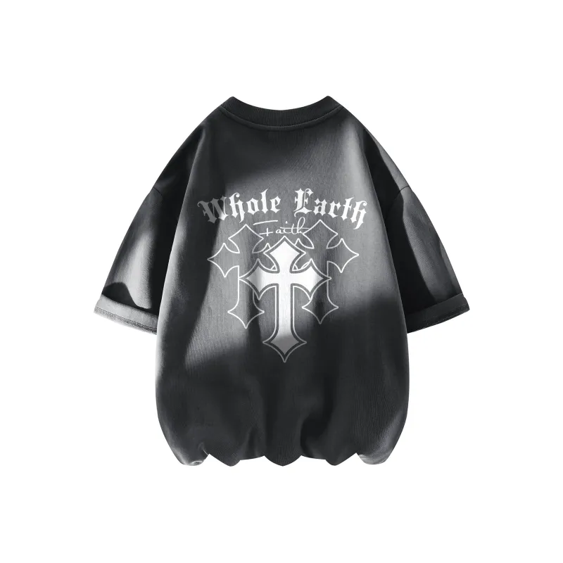 WHOLE EARTH Short Sleeved T Shirts Summer Unisex-5