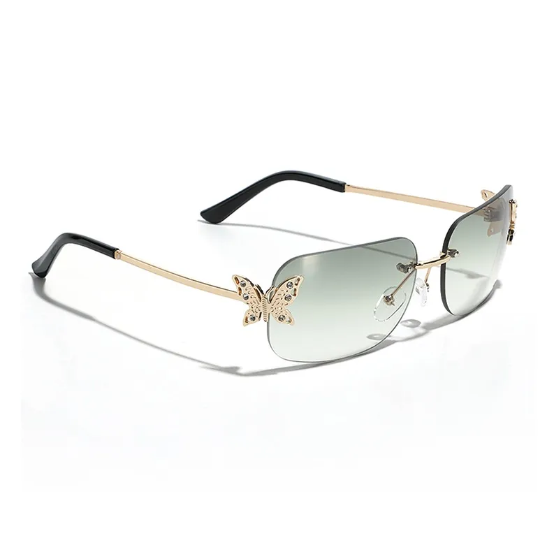 KENMO Stainless Steel Irregular Shape Sunglasses Unisex-17