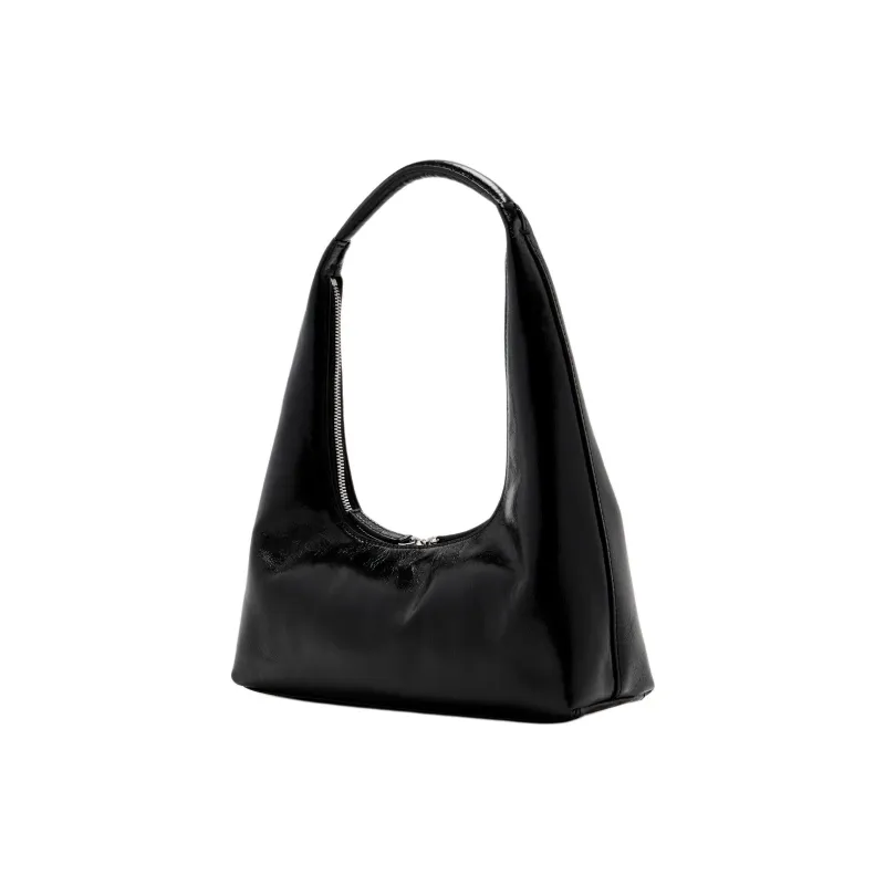 MARGESHERWOOD Leather Hobo Bag Shoulder Bag Women's Black-1