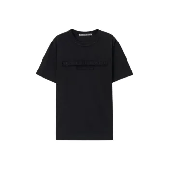 Alexander Wang Distressed Logo Short Sleeve Tee