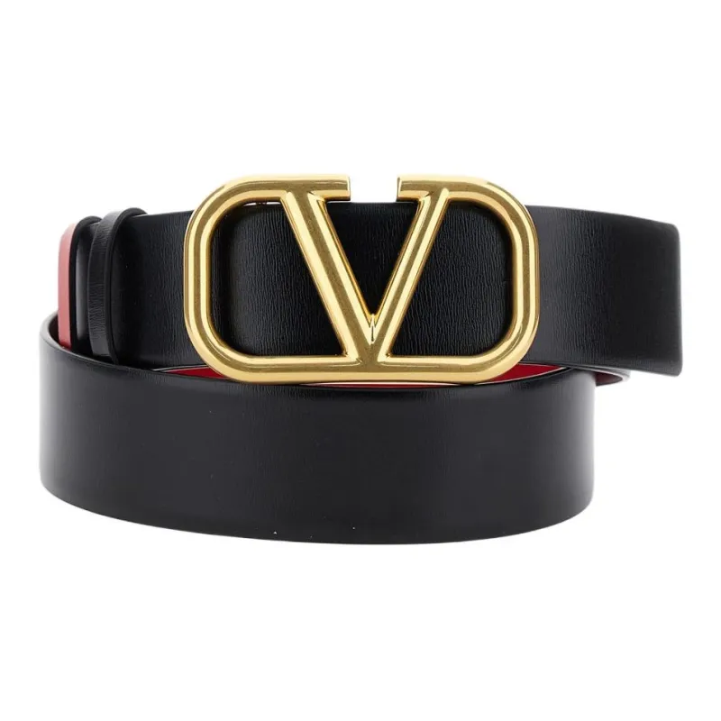 Valentino VLogo Signature Buckled Reversible Belt-0