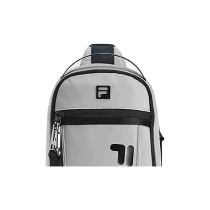 FILA Fitness Series Fabric Portable One Shoulder Crossbody Bag Sling Bag Mini Unisex Misty Rain Gray-4