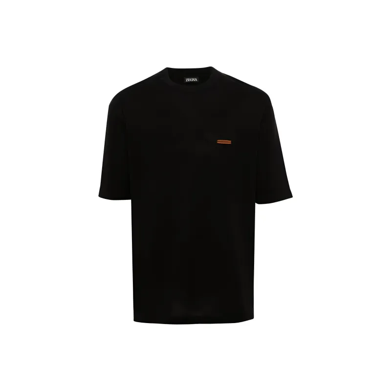 Ermenegildo Zegna Stripe detail T shirt-0