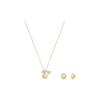 COACH Brass Plated, Glass, Cubic Zircon, Crystal, Pearl Necklaces Women's Gold