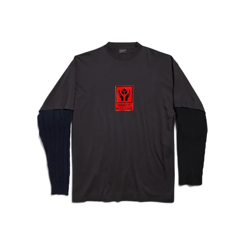 Balenciaga T Shirt Loose Fit Men's Black-0