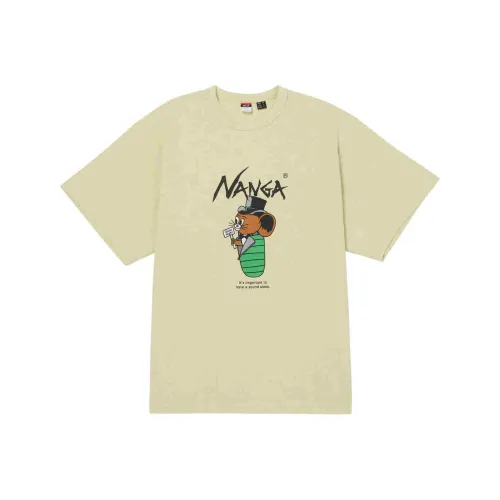 NANGA x Jerry Ukai Ferre Yarn ECO HYBRID TEE T-Shirt Unisex Yellow