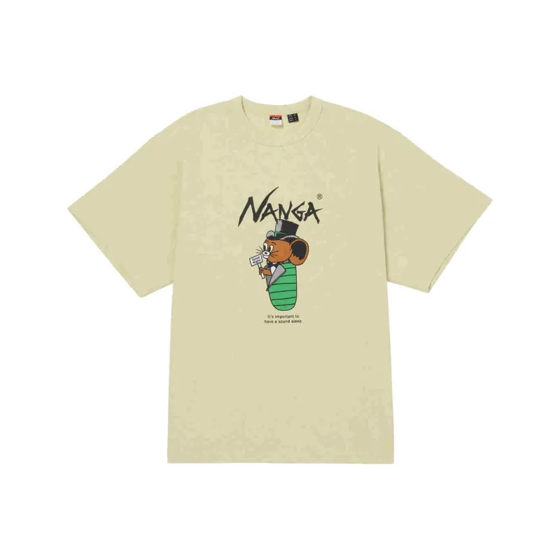 NANGA x Jerry Ukai Ferre Yarn ECO HYBRID TEE T Shirt Unisex Yellow-0