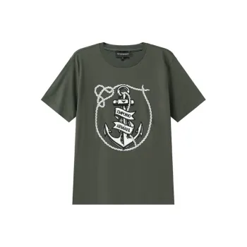 EMPORIO ARMANI FW24 Short Sleeved T Shirts Men's Army Green