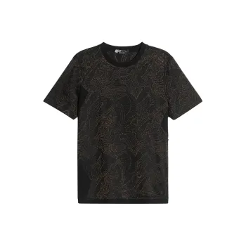 ANDREW MACKENZIE T Shirt Men's Black Orange