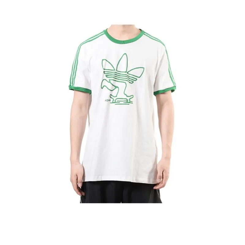 Adidas Originals T Shirt Men's White Green-0