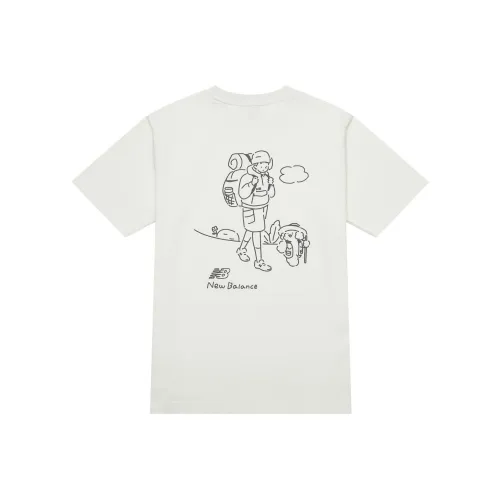 New Balance x Tombonia Centripetal Life Illustration Series 100% Cotton Short Sleeved Shirt Unisex White