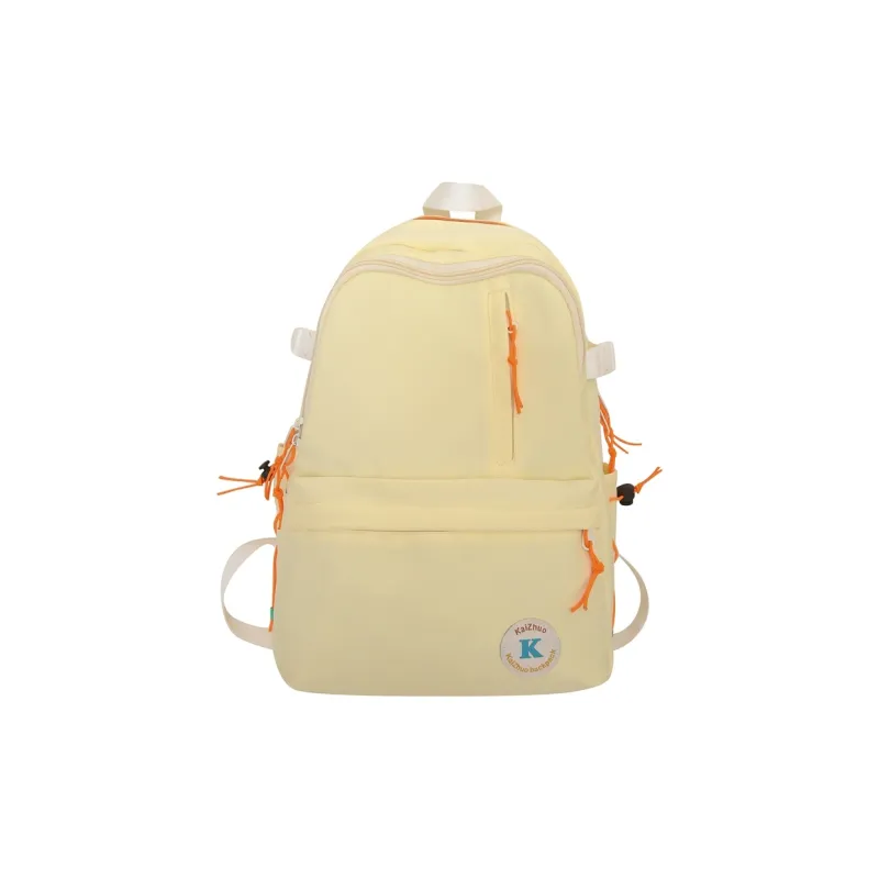 Travel Nylon Backpack Regular Unisex Black/Gray/Yellow-12