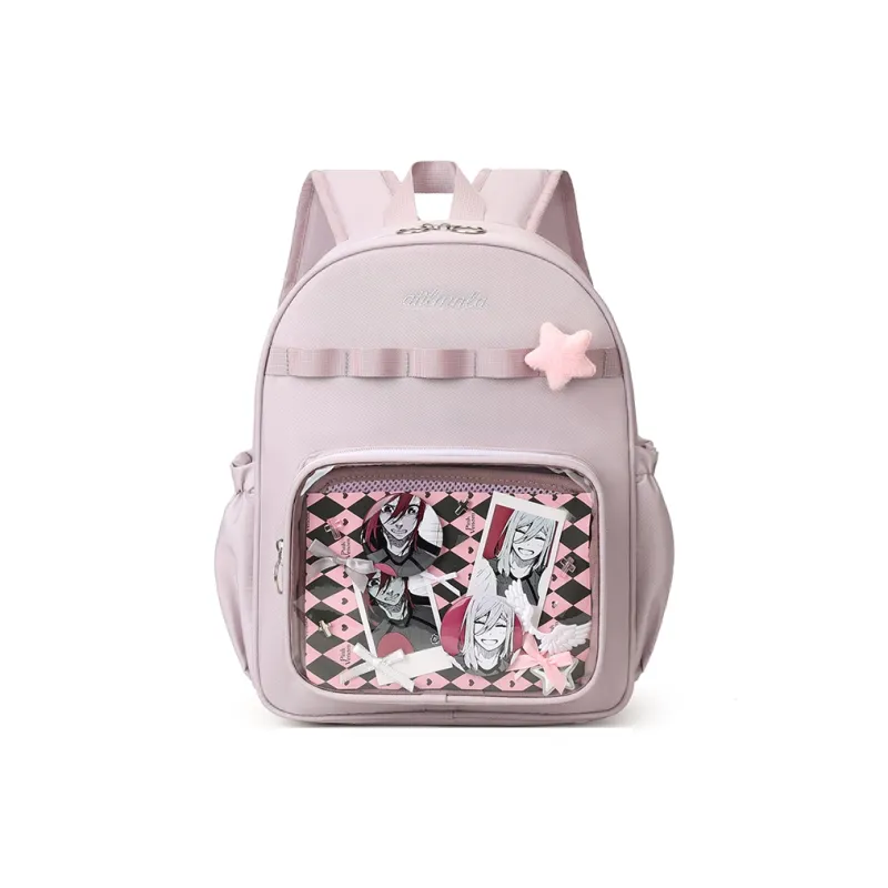 Deli Bear Fabric Backpack Women's Ecru/Gray/Light Purple/Sky Blue/Black-8