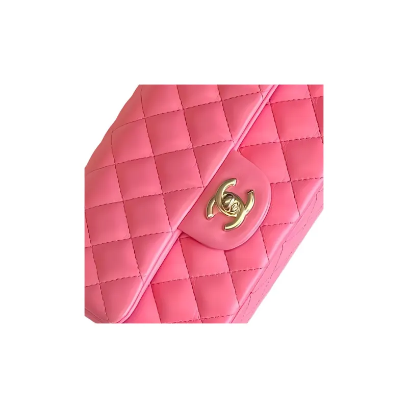 CHANEL Lambskin Shoulder Bag, Crossbody Bag Mini Women's Barbie Pink-3