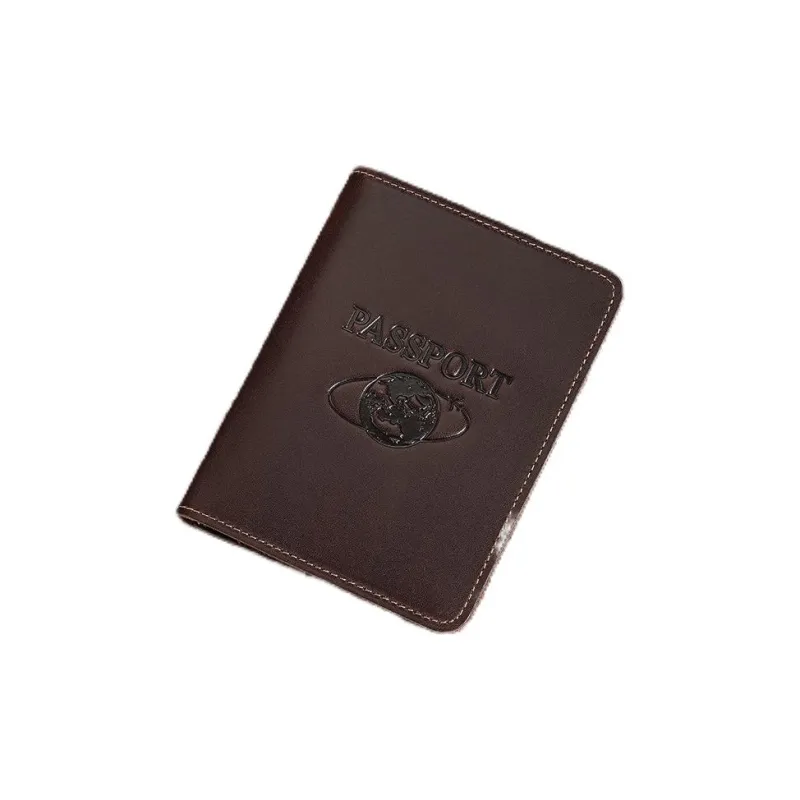 Tong Tong Rabbit Top Grain Cow Leather Card Holder Unisex Coffee/Dark Brown-4