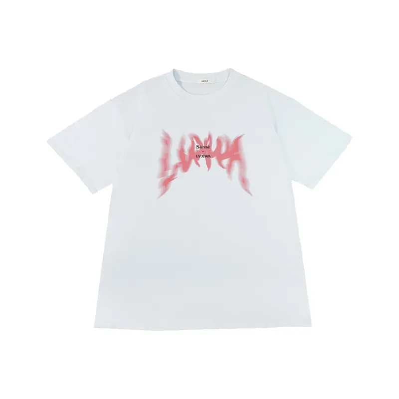 SANJQ x LVXWA T Shirt Unisex White-0
