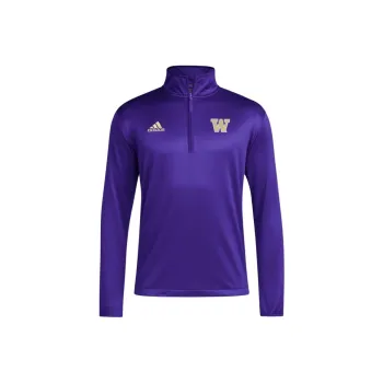 Adidas Free Shipping With AdiClub Washington Huskies Long Sleeve 1/4 Zip Knit Jacket