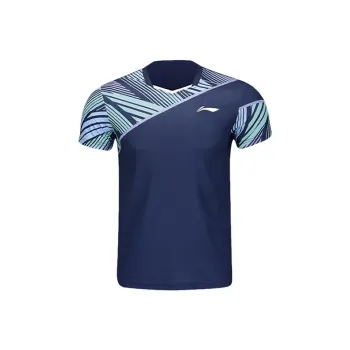 LiNing Badminton Series T Shirt Unisex Dark Ship Blue