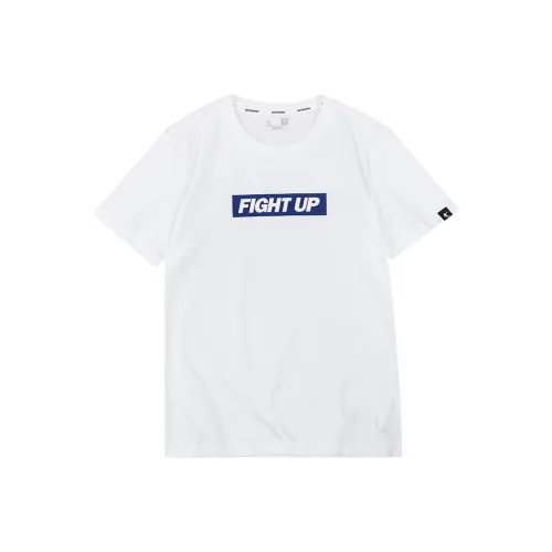 QIAODAN Drop Shoulder Sleeve T Shirt Men's Jordan White/Eye Catching Blue