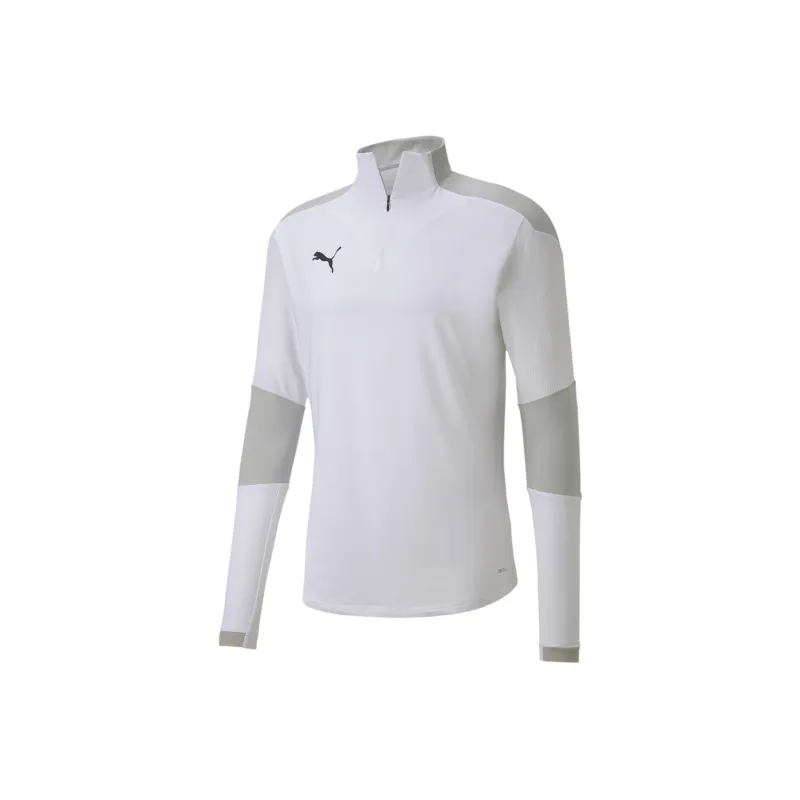 PUMA FIT Half Zipper Training Sweatshirt T Shirt Men's White-0