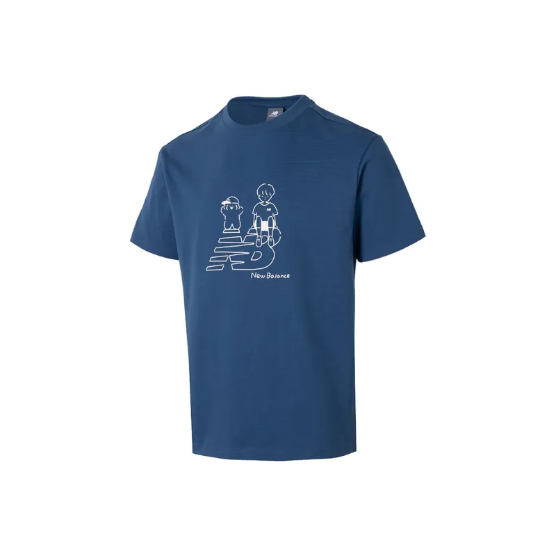 New Balance T Shirt Unisex Dark Blue-0