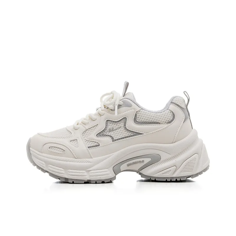 Warrior Wear Resistant Breathable Height Increasing Low Top Chunky Sneakers Women's-6