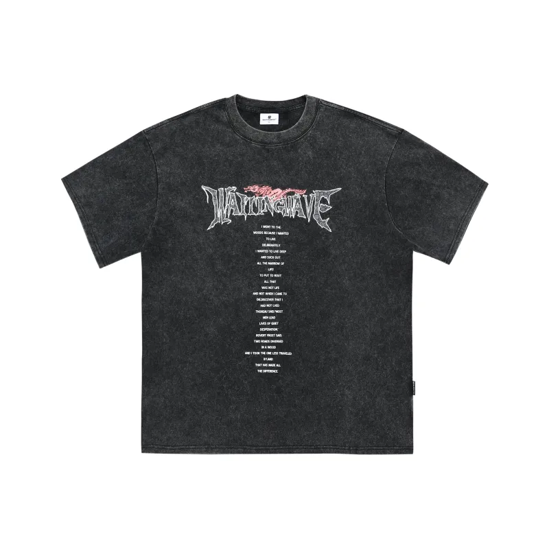 WAITINGWAVE T Shirt Unisex Black-0