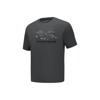 Skechers GO DRI Sports Lifestyle Collection T Shirt Unisex Volcano Gray