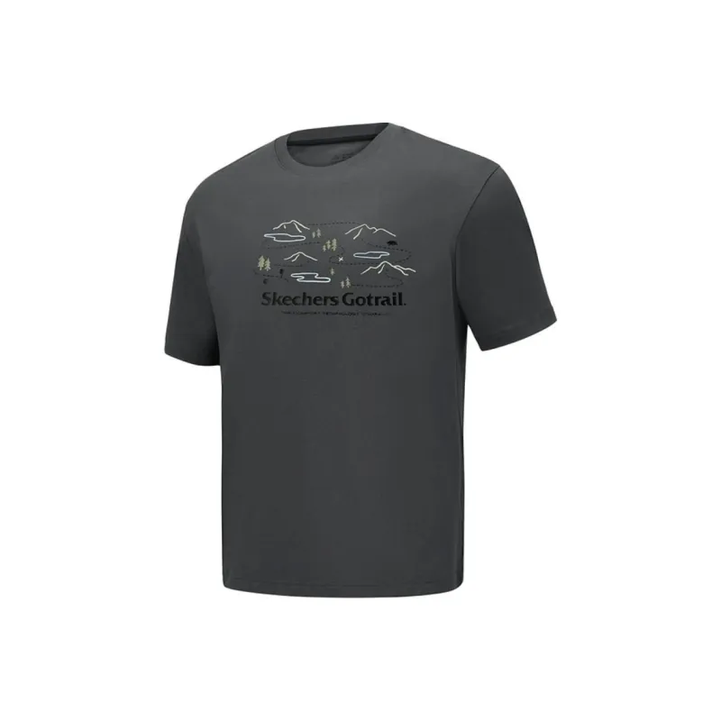 Skechers GO DRI Sports Lifestyle Collection T Shirt Unisex Volcano Gray-0